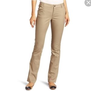riders by lee mid rise straight leg khaki pants